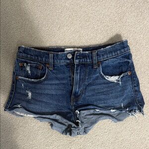 Abercrombie & Fitch Dark Blue Jean Shorts